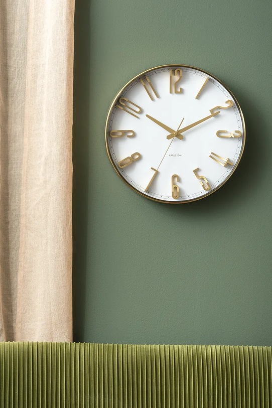 Salon i sypialnia Karlsson zegar ścienny Elevated Glam KA6016WH biały
