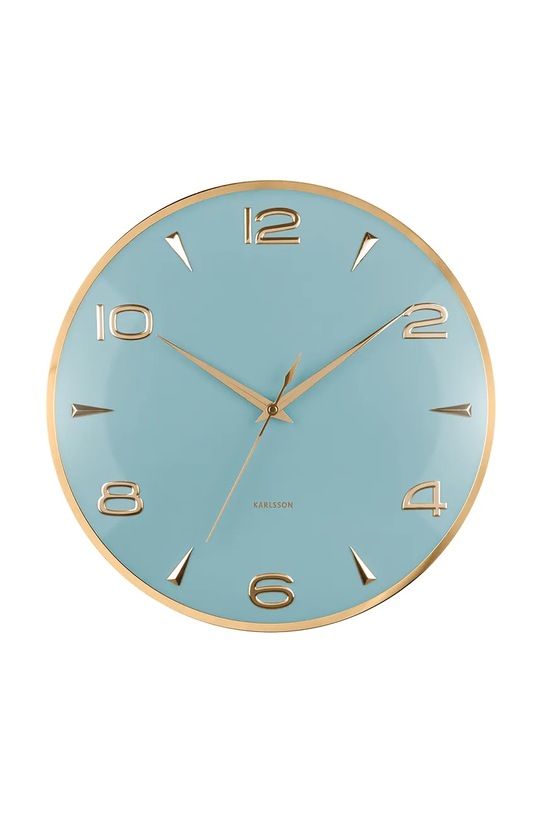 Настінний годинник Karlsson Sienna Glow блакитний KA6017BL