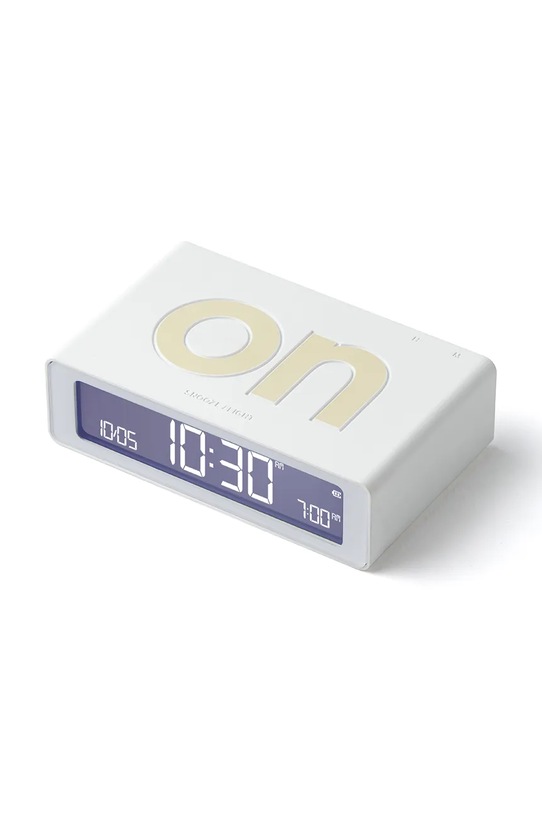 Living și dormitor Lexon ceas cu alarmă reversibil Flip Mini LR158W9 alb