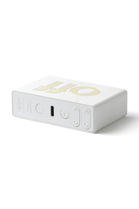 Lexon ceas cu alarmă reversibil Flip Mini LR158W9 alb