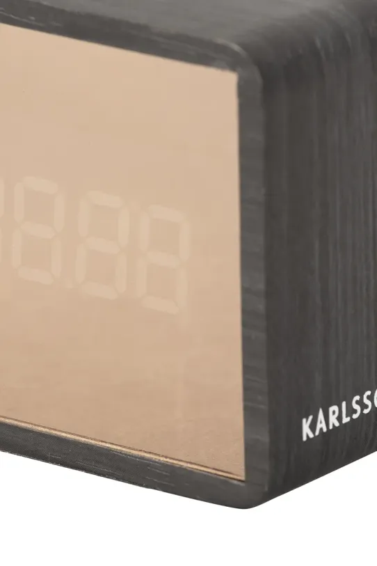 Obývací pokoj a ložnice Budík Karlsson Copper Mirror LED KA5878BK černá