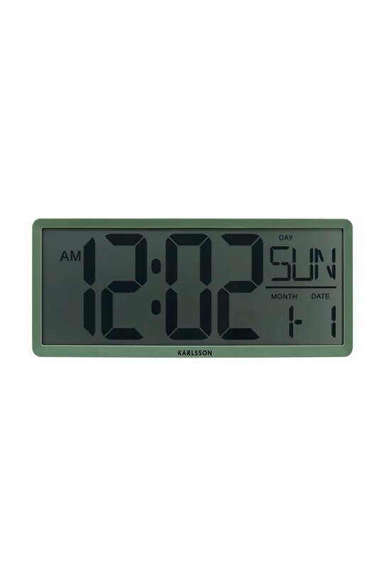 Настінний годинник Retro LCD Karlsson зелений KA6020GR
