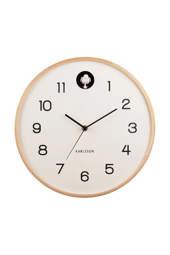 Karlsson ceas de perete Natural Cuckoo alb KA5886WH