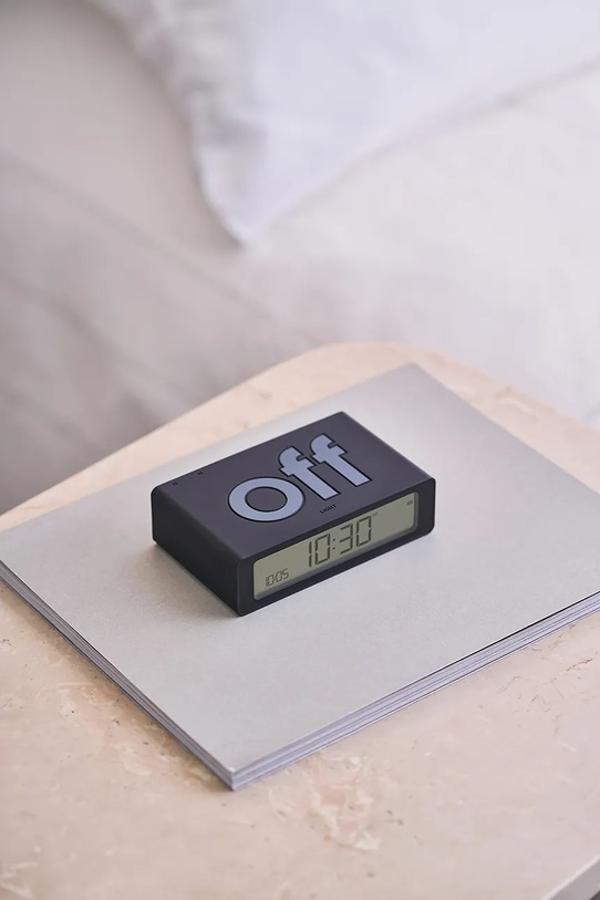 Lexon budzik dwustronny Flip Mini LR158N0 czarny