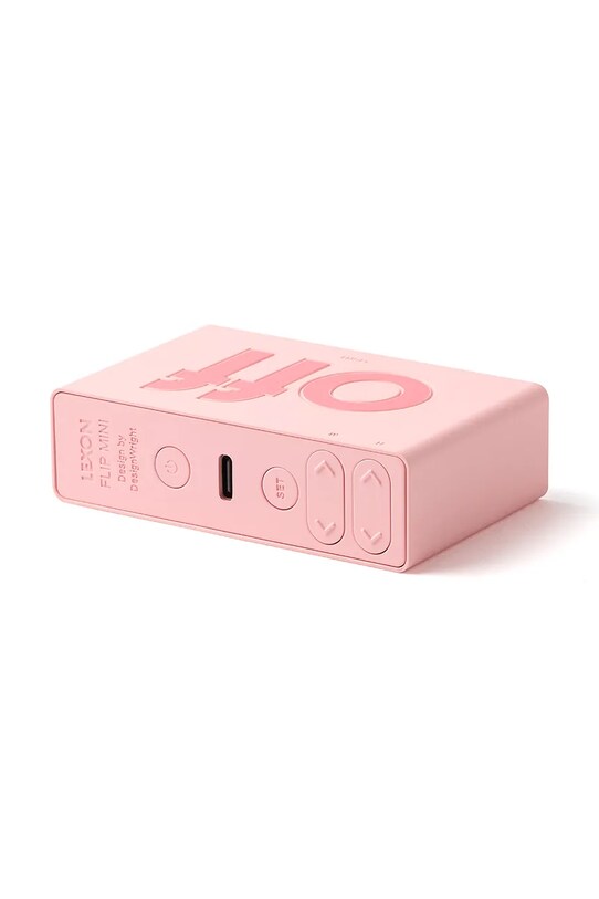 Lexon budzik dwustronny Flip Mini różowy LR158P4
