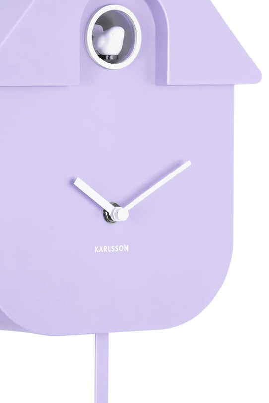 Salon i sypialnia Karlsson zegar ścienny Modern Cuckoo KA5768SP fioletowy