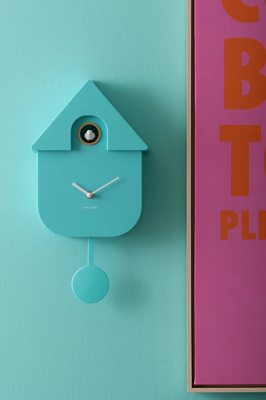 Karlsson zegar ścienny Modern Cuckoo turkusowy KA5768TB