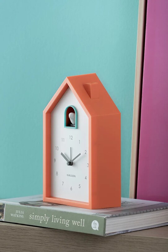 Karlsson budzik z kukułką Modern Cuckoo pomarańczowy KA6015OR