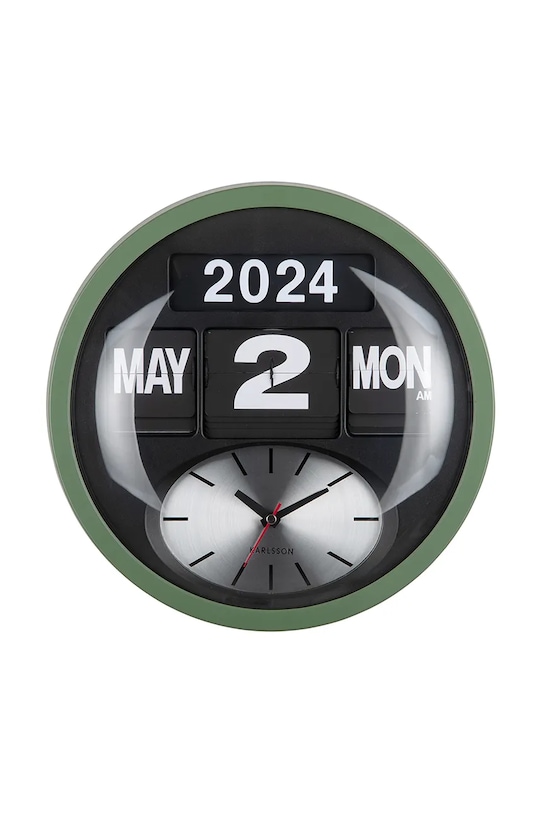 Karlsson zegar ścienny Round Flip zielony KA6030GR