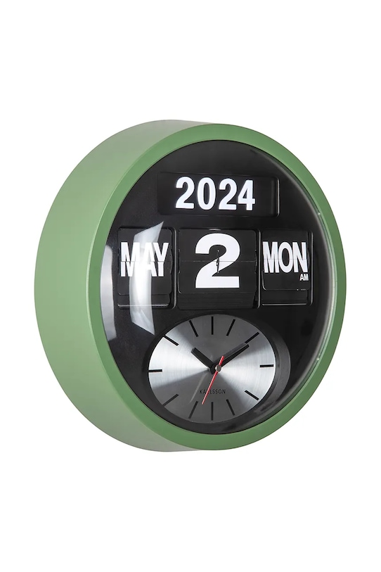 Karlsson zegar ścienny Round Flip KA6030GR zielony AA00