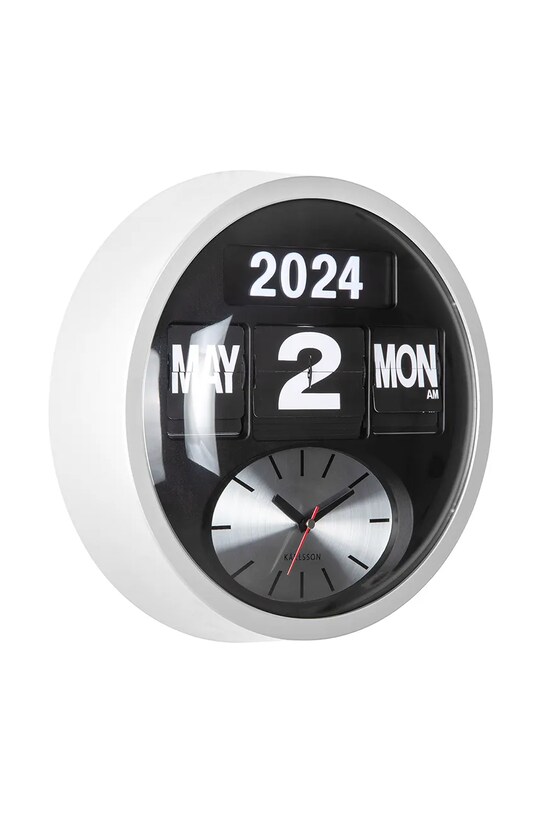 Nástenné hodiny Karlsson Round Flip KA6030WH biela AA00