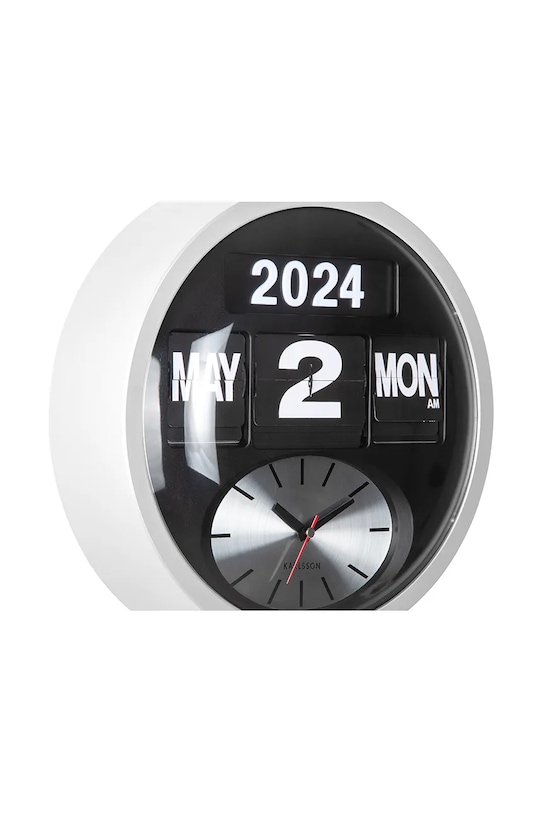 Living și dormitor Karlsson ceas de perete Round Flip KA6030WH alb