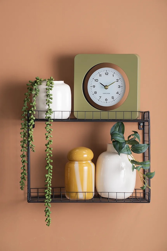 Karlsson zegar ścienny New Vintage zielony KA6050GR