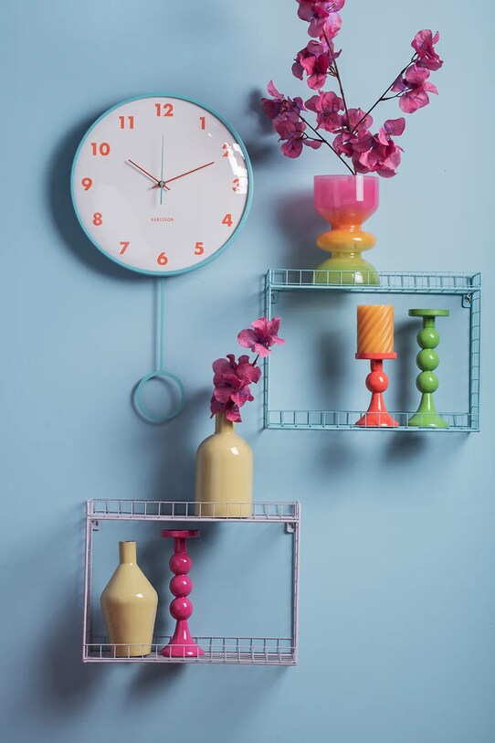 Karlsson zegar ścienny Cheeky Dome Pendulum niebieski KA6058LB