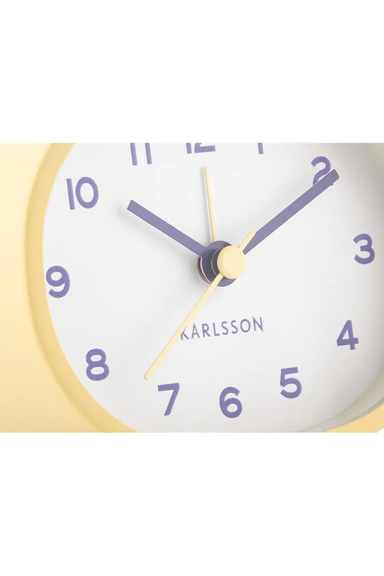 Living și dormitor Karlsson ceas cu alarmă Cheeky Oval KA6025LY galben