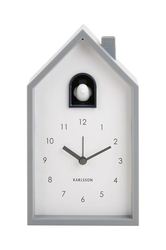Budilica Karlsson Modern Cuckoo siva KA6015GY