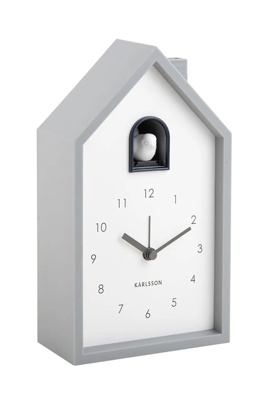 Budilica Karlsson Modern Cuckoo KA6015GY siva AA00