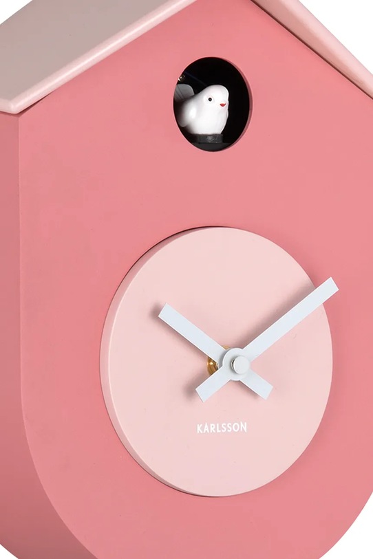 Salon i sypialnia Karlsson zegar wahadłowy Grato Cuckoo 33 cm KA6026PI różowy