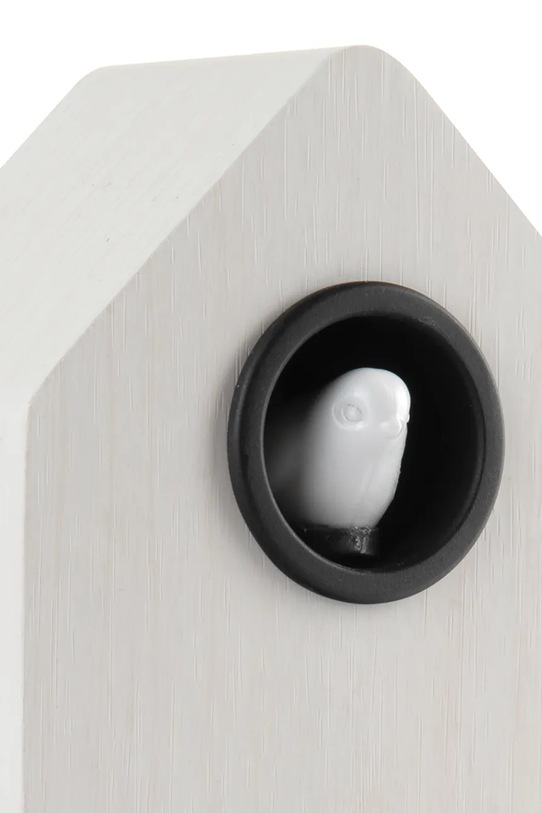 Salon i sypialnia Karlsson budzik led Cuckoo LED 16 cm KA6061WH biały