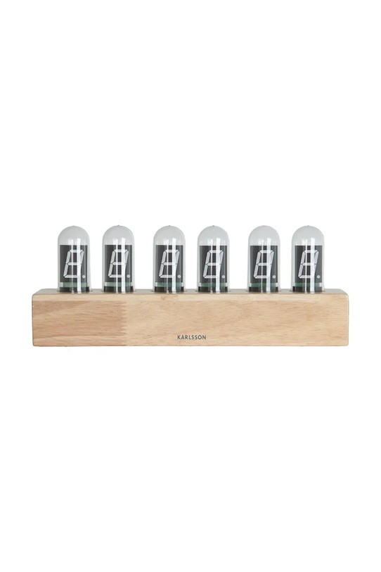 Karlsson zegar stołowy Cathode 28 x 7,5 x 11 cm brązowy KA4204