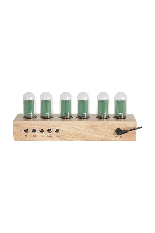 Salon i sypialnia Karlsson zegar stołowy Cathode 28 x 7,5 x 11 cm KA4204 brązowy
