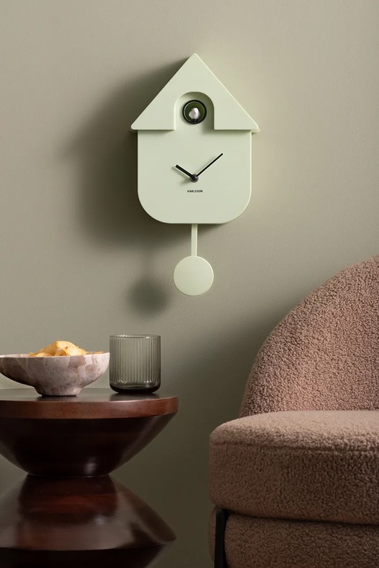 Karlsson zegar z kukułką Modern Cuckoo 41 cm zielony KA5768LG