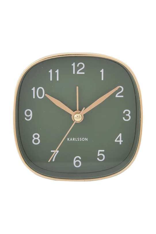 Karlsson budzik Travel 8,5 x 8,5 cm zielony KA5957GR