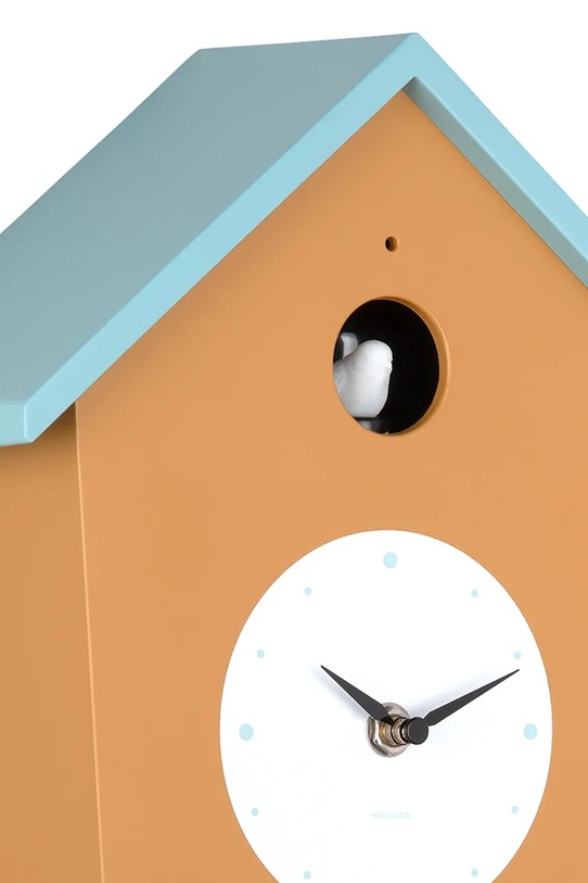 Salon i sypialnia Karlsson zegar z kukułką Cuckoo 26,4 x 10,5 cm KA6044YE pomarańczowy
