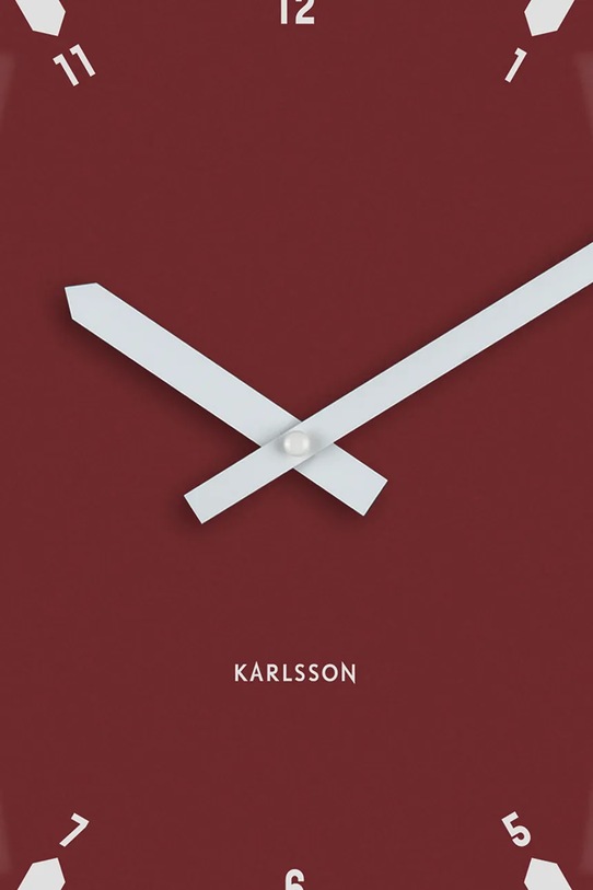 Σαλόνι και υπνοδωμάτιο Ρολόι τοίχου Karlsson Realista 35 x 4,5 cm KA6086RD μπορντό