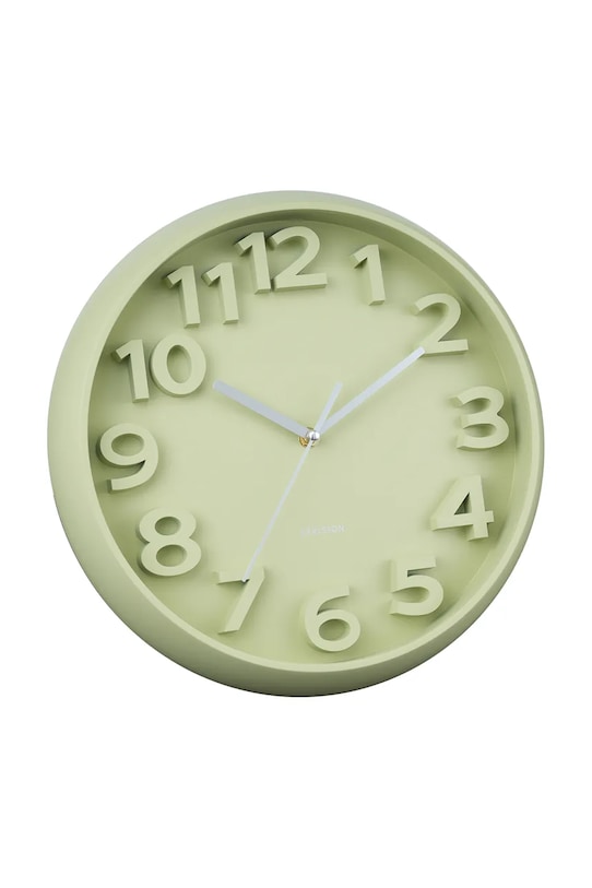 Стенен часовник Karlsson Elevated Classic 33,5 cm KA6052GR зелен AA00