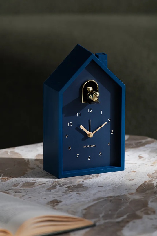 Karlsson budzik Modern Cuckoo 20 cm niebieski KA6077DB