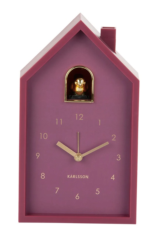 Karlsson budzik Modern Cuckoo 20 cm fioletowy KA6077PU