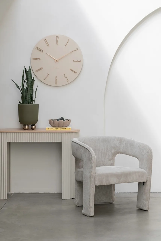 Nástenné hodiny Karlsson Esmerado 60 cm béžová KA6073WH