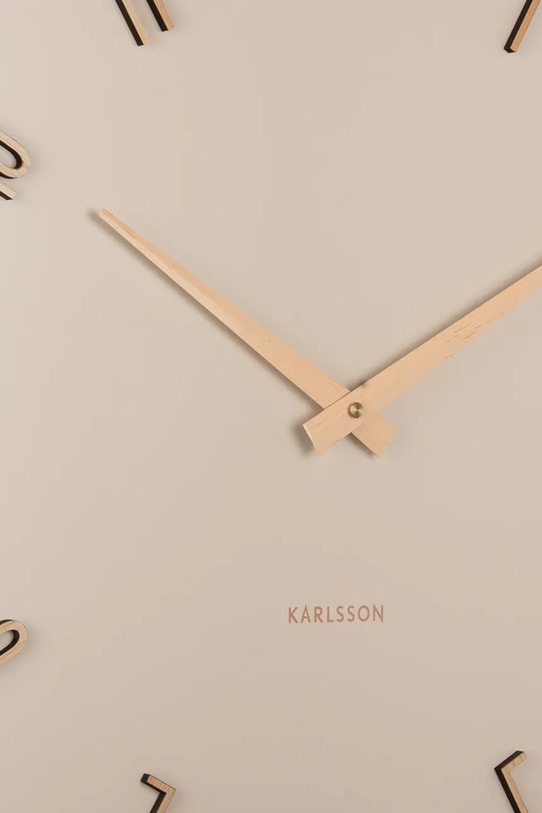 Obývacia izba a spálňa Nástenné hodiny Karlsson Esmerado 60 cm KA6073WH béžová