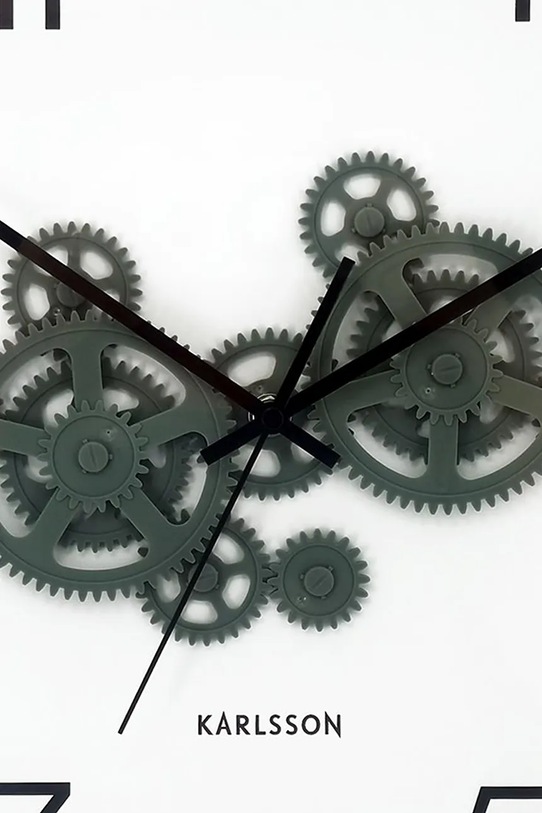 Obývacia izba a spálňa Nástenné hodiny Karlsson Open Gear 40 cm KA6093BL tyrkysová