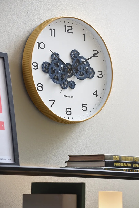 Настінний годинник Karlsson Open Gear 40 cm барвистий KA6093YE