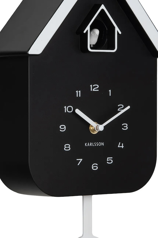 Obývacia izba a spálňa Kyvadlové hodiny Karlsson Dupla Color 41,5 x 21,5 x 8,5 cm KA6081BK čierna