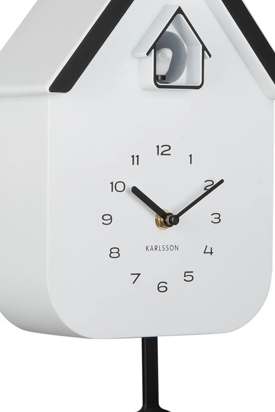 Salon i sypialnia Karlsson zegar z kukułką Dupla 41,5 x 21,5 x 8,5 cm KA6081WH biały