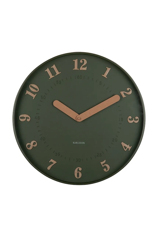 Nástenné hodiny Karlsson Amena 40 cm zelená KA6083GR