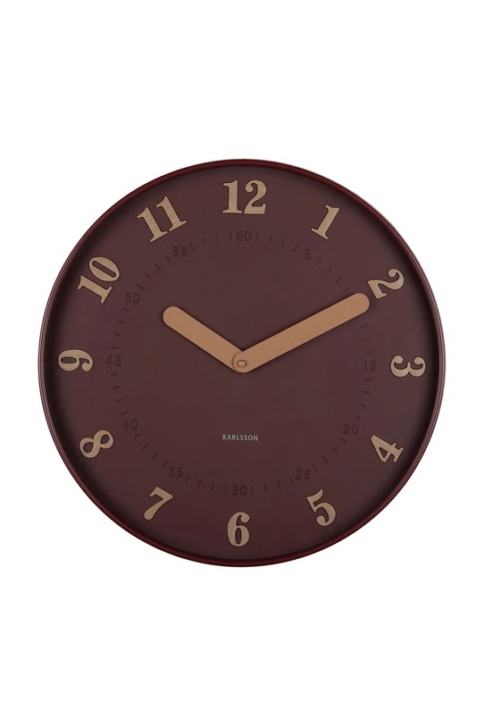 Nástenné hodiny Karlsson Amena 40 cm burgundské KA6083RD