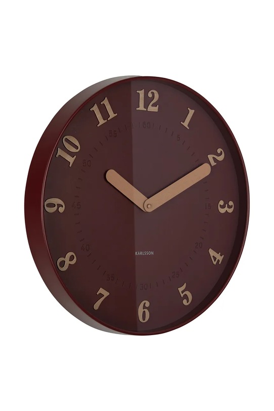 Nástenné hodiny Karlsson Amena 40 cm KA6083RD burgundské AA00