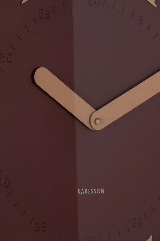 Obývacia izba a spálňa Nástenné hodiny Karlsson Amena 40 cm KA6083RD burgundské
