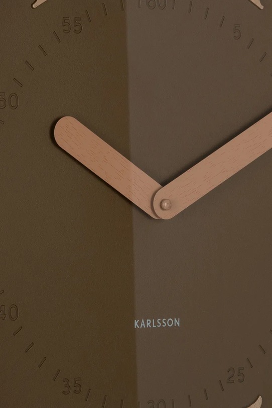 Obývacia izba a spálňa Nástenné hodiny Karlsson Amena 40 cm KA6083BR hnedá