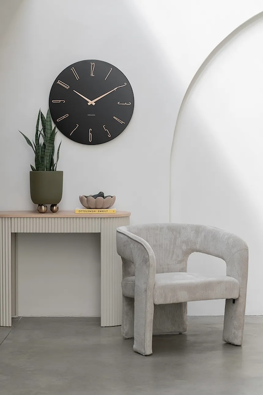 Nástenné hodiny Karlsson Esmerado 40 cm čierna KA6073BK