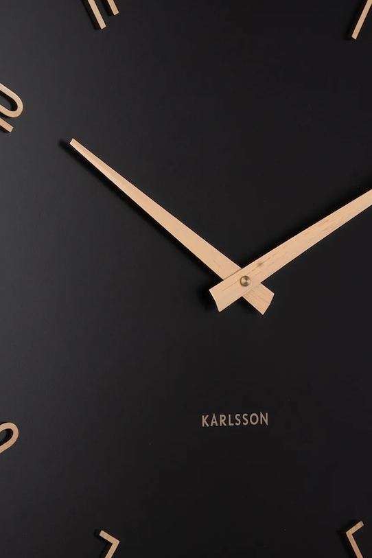 Obývacia izba a spálňa Nástenné hodiny Karlsson Esmerado 40 cm KA6073BK čierna