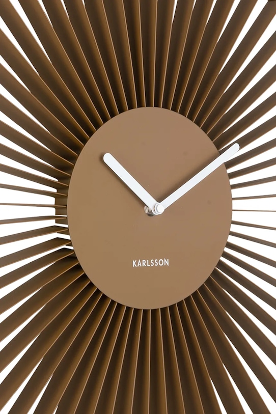 Obývacia izba a spálňa Nástenné hodiny Karlsson Cascara 50 cm KA6074BR hnedá