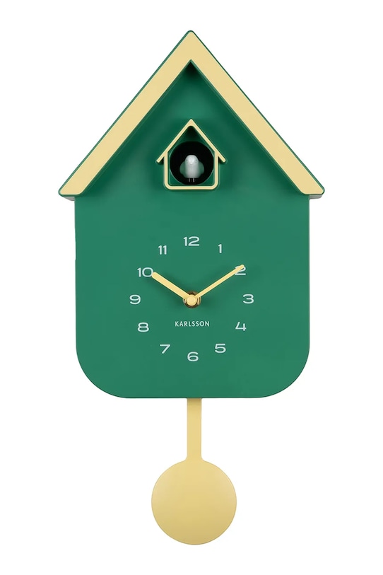 Kukučkové hodiny Karlsson Dupla 41,5 x 21,5 x 8,5 cm zelená KA6081GR