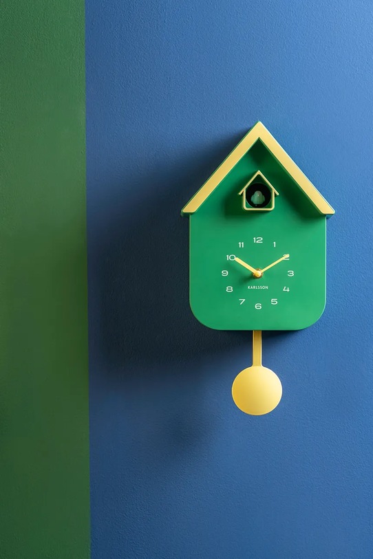 Karlsson zegar z kukułką Dupla 41,5 x 21,5 x 8,5 cm zielony KA6081GR