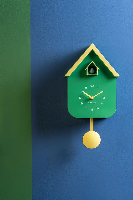 Kukučkové hodiny Karlsson Dupla 41,5 x 21,5 x 8,5 cm zelená KA6081GR