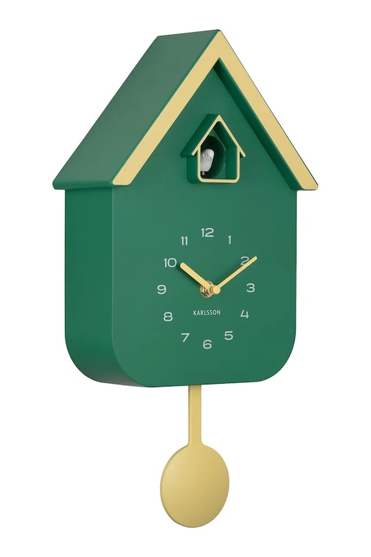 Kukučkové hodiny Karlsson Dupla 41,5 x 21,5 x 8,5 cm KA6081GR zelená AA00